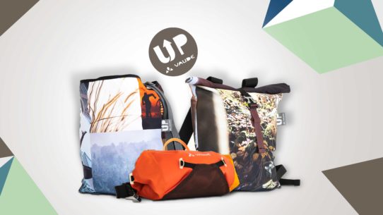 Taschen und Rucksack aus Upcycling-Materialien
